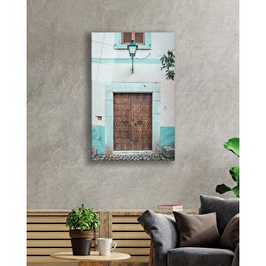 Kapı Görselli Dikey Turquoise Brown 50x70 cm