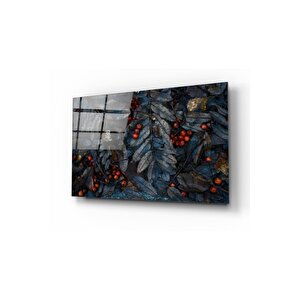 Yapraklar Cam Tablo 50x70 cm