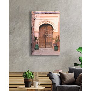 Yuvarlak Kapı Dikey Cam Tablo 36x23 cm
