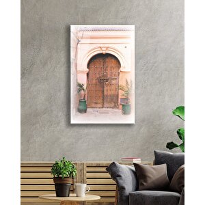 Kahve Eski Kapı Cam Tablo Brown 50x70 cm