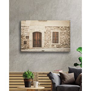 Eski Ev Eski Kapı Cam Tablo 110x70 cm