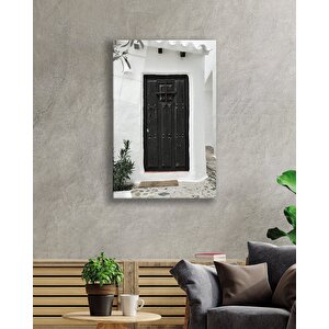 Siyah Beyaz Kapı Görselli Dikey 36x23 cm