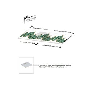 Yapraklar Panoramik Cam Tablo
