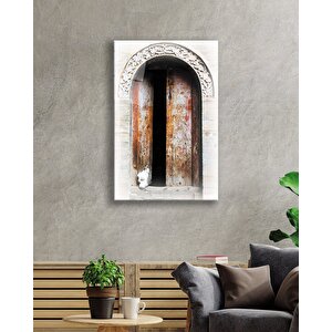Eski Tahta Kapı Cam Tablo 36x23 cm