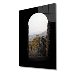 Karanlıktan Aydınlığa Geçiş Kapısı Dikey Cam Tablo 50x70 cm