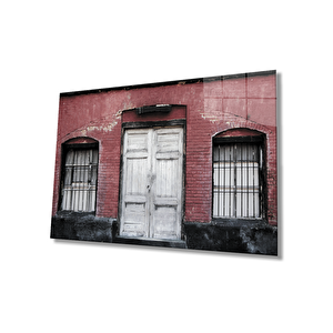 Eski Ev Eski Kapı Cam Tablo 50x70 cm