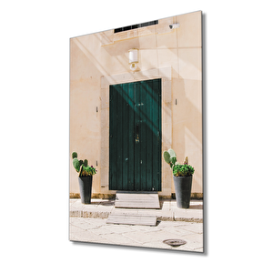 Yeşil Ahşap Kapı Green Wooden Door Table 36x23 cm