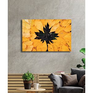 Sarı Yapraklar Cam Tablo Yellow Leaves 50x70 cm