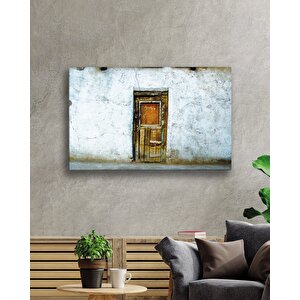Eski Ahşap Kapı Cam Tablo 50x70 cm