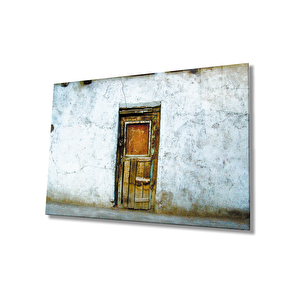 Eski Ahşap Kapı Cam Tablo 50x70 cm