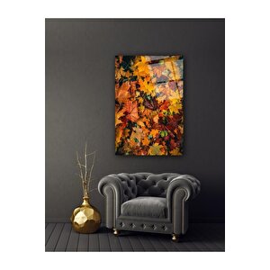 Yapraklar Cam Tablo 50x70 cm
