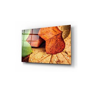 Yapraklar Cam Tablo 50x70 cm