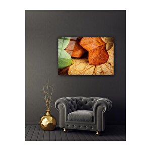 Yapraklar Cam Tablo 50x70 cm