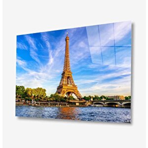 Paris Eyfel Kulesi Cam Tablo 36x23 cm