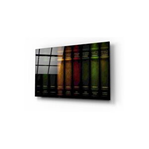 Kitaplar Cam Tablo 50x70 cm