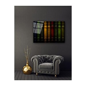 Kitaplar Cam Tablo 50x70 cm