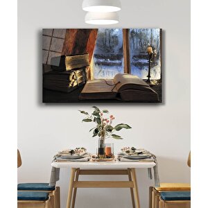 Kış Kitap Mum Dayanıklı Temperli 50x70 cm