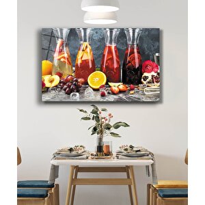 Meyveler Meyve Suyu Mutfak Cam Tablo 90x60 cm