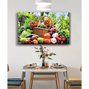 Sepette Meyve Sebze Cam Tablo 36x23 cm