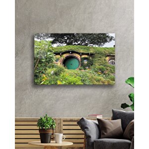 Hobit Evleri Cam Tablo 36x23 cm