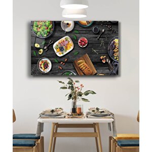 Meyve Sebze Masa Mutfak Cam Tablo 50x70 cm