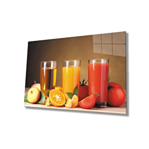 Meyve Suyukokteyl Mutfak Cam Tablo 110x70 cm
