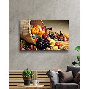 Meyveler Cam Tablo Fruits 36x23 cm