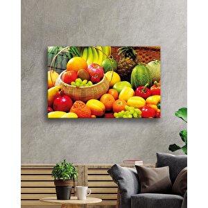 Meyveler Cam Tablo Fruits 50x70 cm