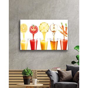 Meyveler Kokteyller Cam Tablo Fruit Cocktails 50x70 cm