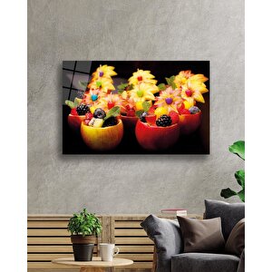 Taze Meyveler Cam Tablo Fresh Fruits Wall Hanging 50x70 cm