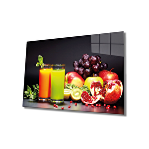 Meyveler Cam Tablo Fruits 90x60 cm