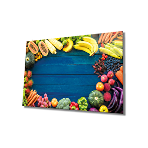 Meyveler Cam Tablo Fruits 36x23 cm