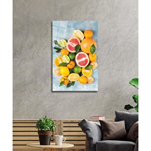 Portakallar Cam Tablo Oranges 90x60 cm