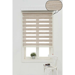 Gi̇vayo Stor Sütlü Kahve Bambu Stor Zebra Perde 80 X 200