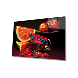 Meyveler Cam Tablo Fruits 50x70 cm