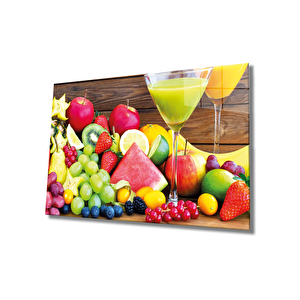 Meyveler Cam Tablo Fruits 36x23 cm
