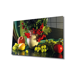 Meyveler Cam Tablo Fruits 36x23 cm