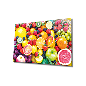 Meyveler Cam Tablo Fruits 110x70 cm