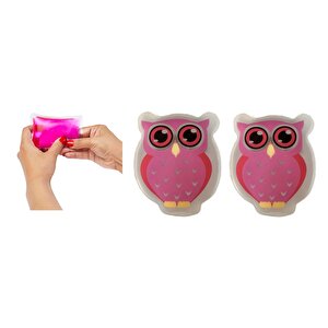 Pembe Baykuş Cep Sobası,El Isıtıcı,2 Adet Sıcak Su Torbası