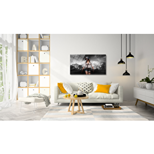 Pubg Kadın Cam Tablo 50x70 cm