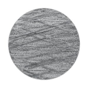 Oturma Odası Halısı, High-low Efektli, Gri Boho Halı, Kolay Bakım 200 cm