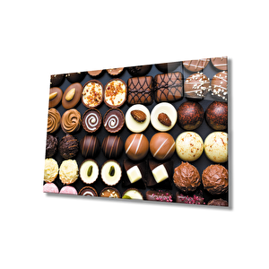 Çikolata Cam Tablo Chocolate 50x70 cm