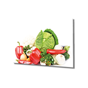 Sebzeler Cam Tablo Vegetable 50x70 cm