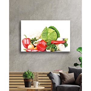 Sebzeler Cam Tablo Vegetable 36x23 cm