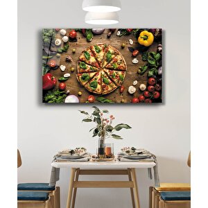 Pizza Mutfak Cam Tablo Pizza Kitchen 36x23 cm