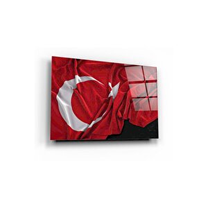 Türk Bayrağı Cam Tablo 50x70 cm