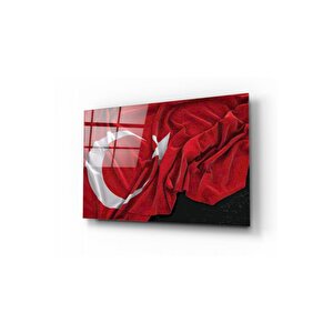 Türk Bayrağı Cam Tablo 60x90 cm