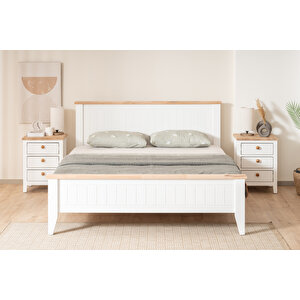 Uren Modern İnci Beyaz Tek Kişilik Karyola 120x200