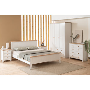 Uren Modern Beyaz Tek Kişilik Karyola 90x200 cm