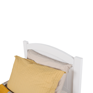 Karya Modern İnci Beyaz Tek Kişilik Karyola 90x200